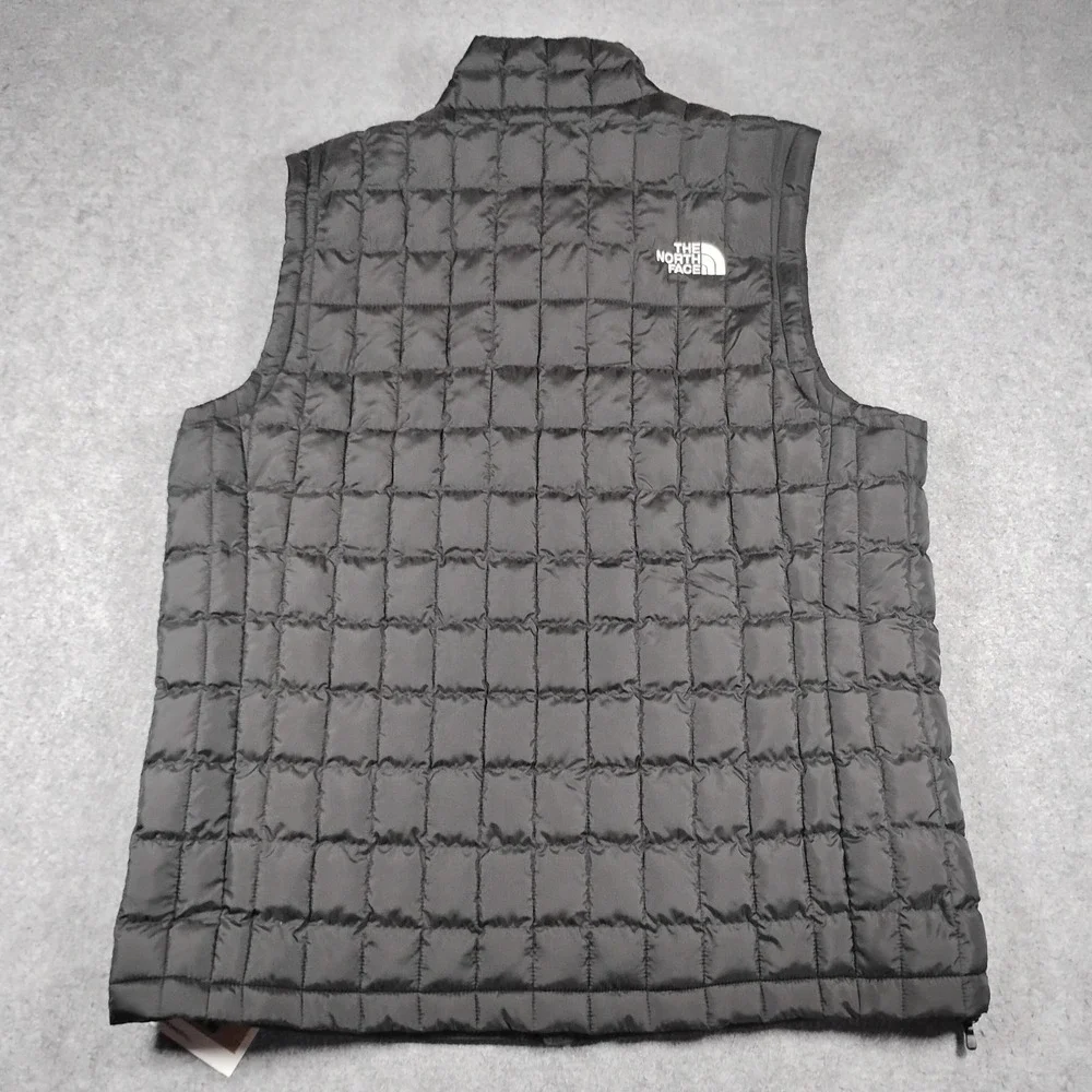 The North Face Thermoball Thermal Insulation Vest Mens Large Black Quilted Puff